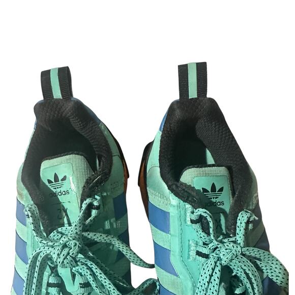Adidas ZX 1K Boost-Seasonality Acid Mint Black GX6569 Size 7 Distressed - Picture 7 of 8